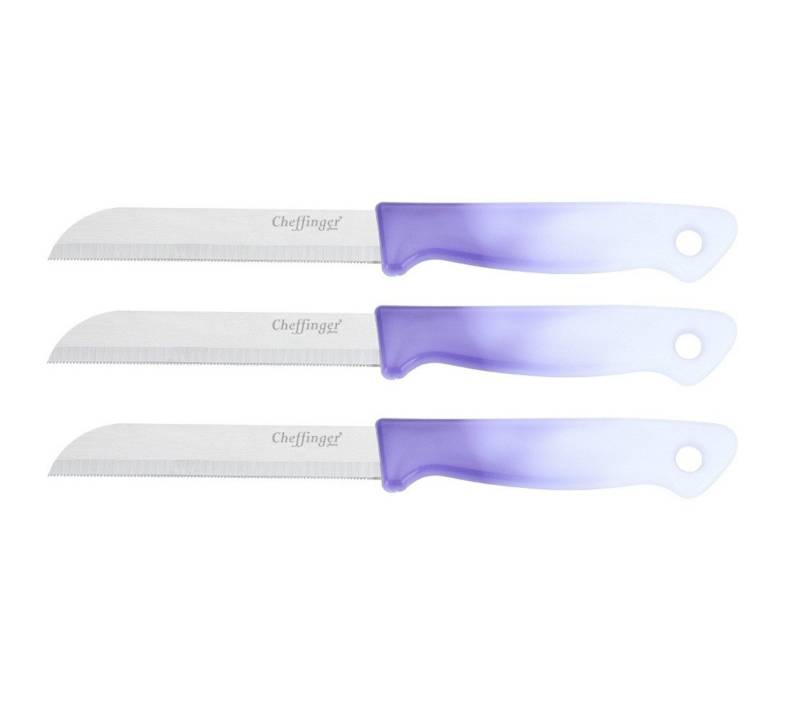 Cheffinger Universalküchenmesser 18 cm mit ergonomischem Griff - vielseitig & pflegeleicht, Violett, ergonomisch geformt, 18 cm, langlebig von Cheffinger