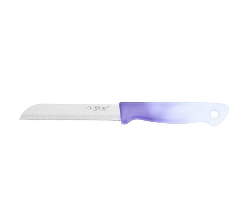 Cheffinger Universalküchenmesser 18 cm mit ergonomischem Griff - vielseitig & pflegeleicht, Violett, ergonomisch geformt, 18 cm, langlebig von Cheffinger