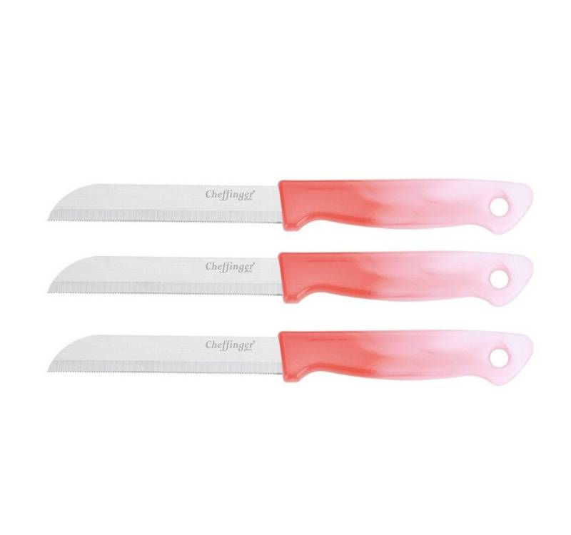 Cheffinger Universalküchenmesser 18 cm mit ergonomischem Griff - vielseitig & pflegeleicht. Rot, ergonomisch geformt, 18 cm, langlebig von Cheffinger