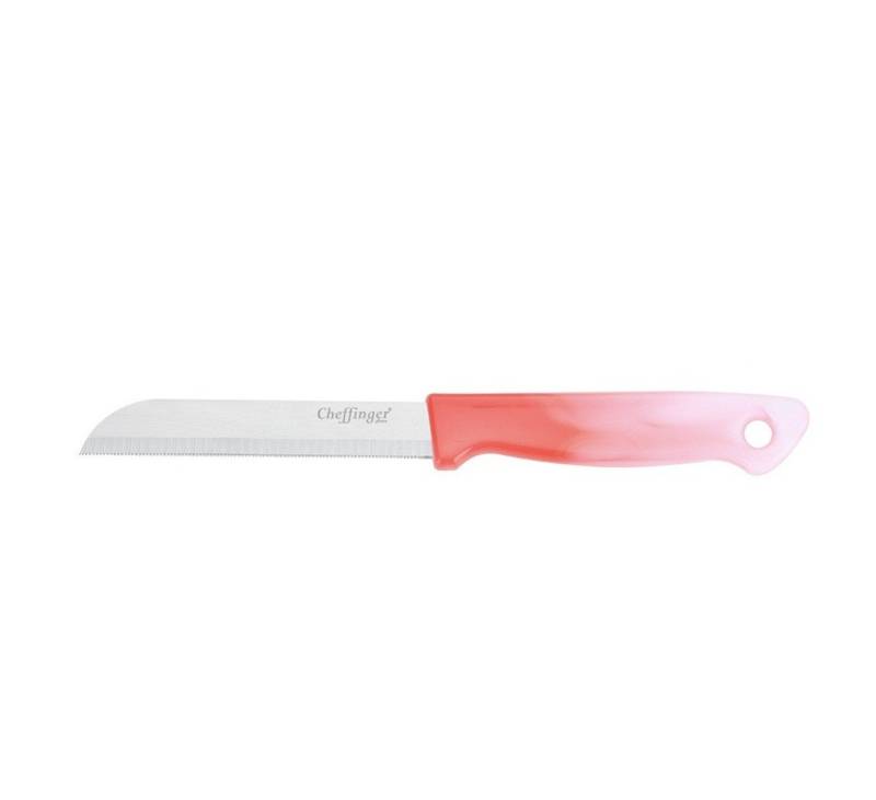 Cheffinger Universalküchenmesser 18 cm mit ergonomischem Griff - vielseitig & pflegeleicht. Rot, ergonomisch geformt, 18 cm, langlebig von Cheffinger