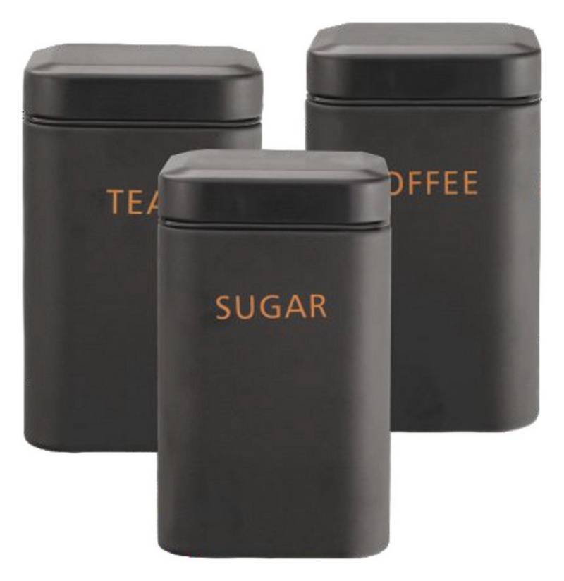 Cheffinger Vorratsdose Vorratsdosen Vorratsbehälter Kaffeedose Metall 3er-Set 1L Cheffinger, Material: Metall, (Set bestehend aus 3 Vorratsdosen) von Cheffinger