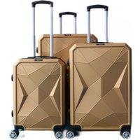 Reisekoffer ABS-03 Koffer 3-teilig Hartschale Trolley Set Kofferset Handgepäck Gepäck Reisetasche von Cheffinger