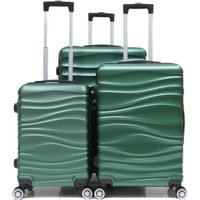 Reisekoffer Koffer 3 tlg Hartschale Trolley Set Kofferset Handgepäck Gepäck Reisetasche ABS-04 von Cheffinger