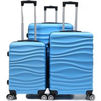 Reisekoffer Koffer 3 tlg Hartschale Trolley Set Kofferset Handgepäck Gepäck Reisetasche ABS-04 von Cheffinger