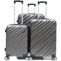 Reisekoffer Koffer 3 tlg Hartschale Trolley Set Kofferset Handgepäck Gepäck Reisetasche ABS-05 von Cheffinger