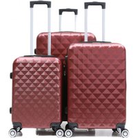 Reisekoffer Koffer 3 tlg Hartschale Trolley Set Kofferset Handgepäck Gepäck Reisetasche  ABS-07 von Cheffinger