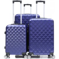 Reisekoffer Koffer 3 tlg Hartschale Trolley Set Kofferset Handgepäck Gepäck Reisetasche  ABS-07 von Cheffinger