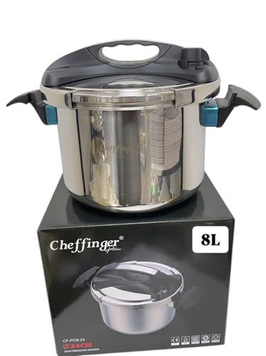 Schnellkochtopf Dampfkochtopf Kochtopf Druckkochtopf rostfrei Induktion geeignet 8Liter Schnellkochtopf Dampfkochtopf Kochtopf Druckkochtopf rostfrei Induktion geeignet 8Liter von Cheffinger