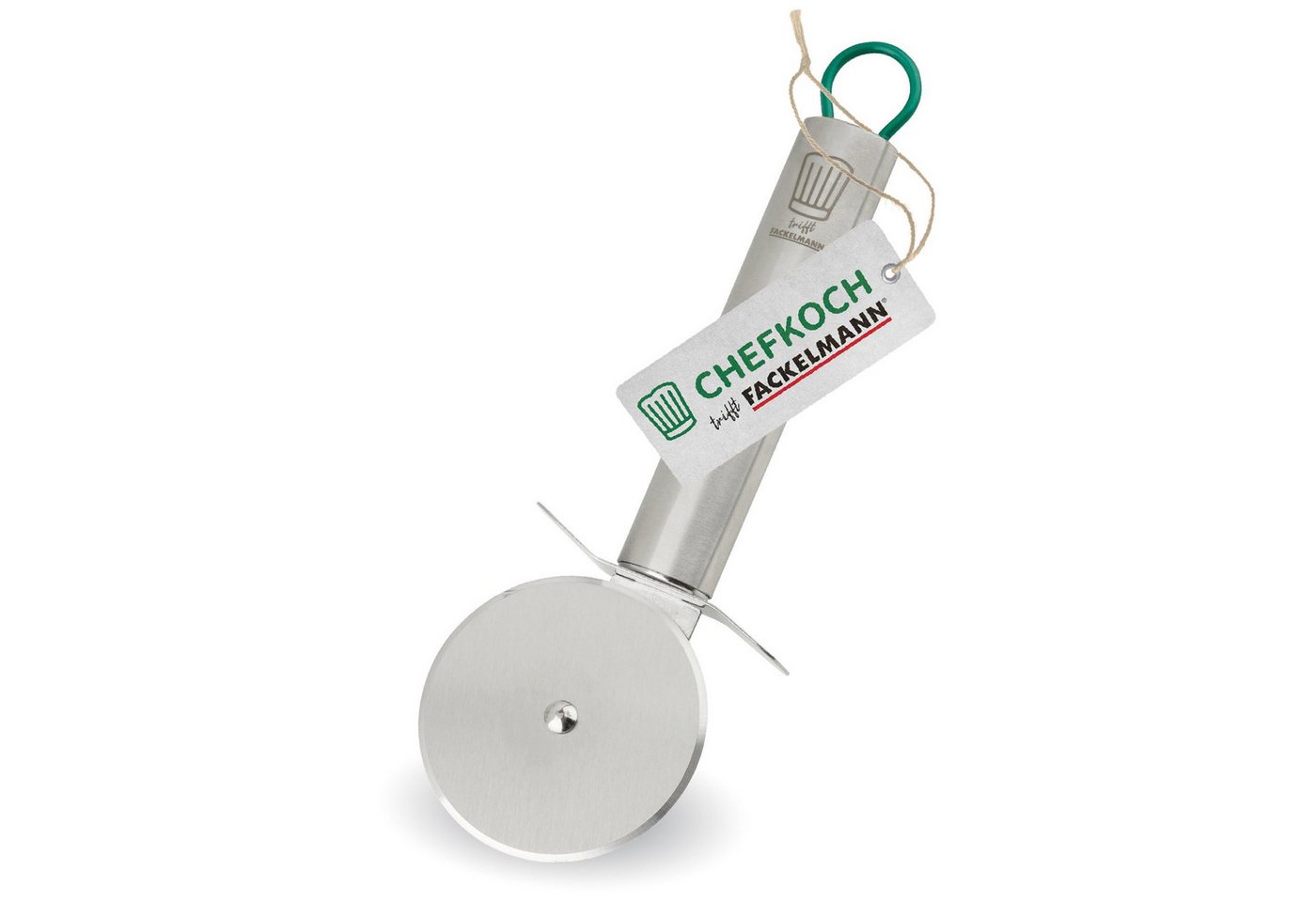 Chefkoch trifft Fackelmann Pizzamesser Pizzamesser aus Edelstahl – 195x80mm – Perfekt für Pizza & mehr von Chefkoch trifft Fackelmann