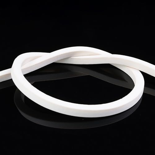 1 m weißer Dichtungsstreifen aus Silikonschaum – vielseitige wetterfeste Dichtung von 2 x 10 mm bis 16 x 16 mm for Türen und Fenster(2x10mm) von ChegLI
