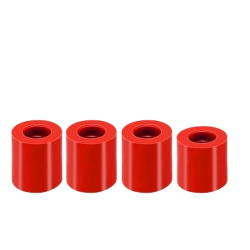1-teiliges Nivellierungssäulenset for 3D-Drucker – 3 lange + 1 kurzer fester Silikon-Abstandshalter for verbesserte Nivellierung(Red) von ChegLI