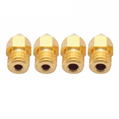 10 Stück MK8-Messingdüsen for 3D-Drucker – kompatibel mit CR10, CR10S, Ender3 – 0,2–1 mm Extruder-Druckkopfdüsen(1.75MM x 0.8MM) von ChegLI