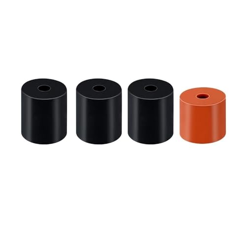1PC 3D-Drucker Silikon Solid Spacer Set - 4 Sets (3 lang + 1 kurz) for stabile Hot Bed Leveling - Schwarz/Orange/Weiß(Black) von ChegLI