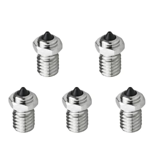 5-teiliges Bimetall-Düsenset mit hohem Durchfluss, 0,4/0,6/0,8 mm – kompatibel mit I3 Mega, I3 Me.ga S, I3 Me.ga X, I3 Me.ga X Pro(0.8mm) von ChegLI