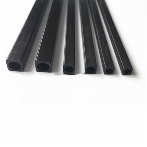 8 Stück hochfeste Vierkantrohre aus Kohlefaser for RC-Modelle – Außendurchmesser 2 mm bis 10 mm, Länge 500 mm(10x10x5mm) von ChegLI
