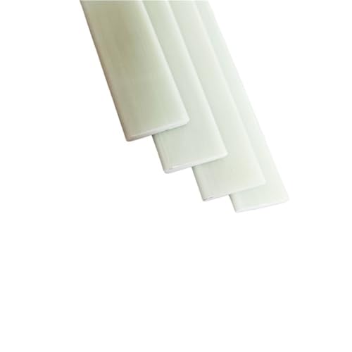Flache Fiberglas-Vollstäbe – 0,5 m weiße quadratische Glasfaserstreifen for RC-Flugzeugmodelle – 2er-Pack(5X12mm) von ChegLI
