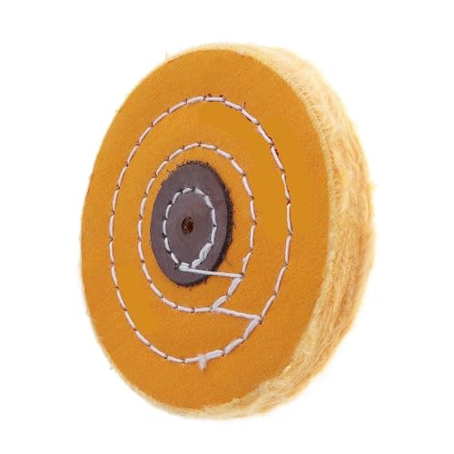 Hochleistungs-Polierscheibe aus gelbem Stoff, 4 Zoll – Ideal for Polieren von Glas, Keramik, Metall und Holz(50mm) von ChegLI