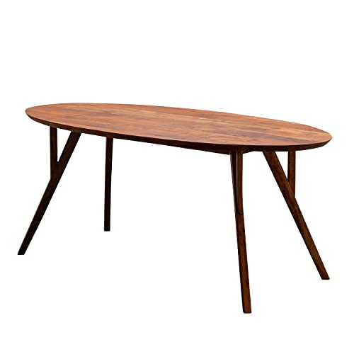 CHEHOMA - 42022030 - Avila - Locust Tree Oval Dining Table - 90 x 190 x 76,5 cm - Braun von CHEHOMA