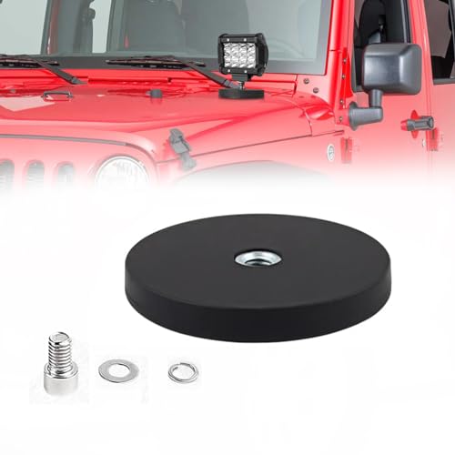 Chelhead Arbeitsscheinwerfer-Magnetische Halterung, 66mm Universelle superstarke Magnethalterung, für Dach, Motorhaube, Motorrad, Unkrautstecher Traktor Chelhead Arbeitsscheinwerfer-Magnetische Halterung, 66mm Universelle superstarke Magnethalterung, für Dach, Motorhaube, Motorrad, Unkrautstecher Traktor von Chelhead