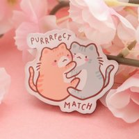 Cat Magnet | Couple Gift Kawaii Fridge Magnets Anniversary Cute Things Dorm Decor Unique Gifts Birthday von ChellyJellyArt