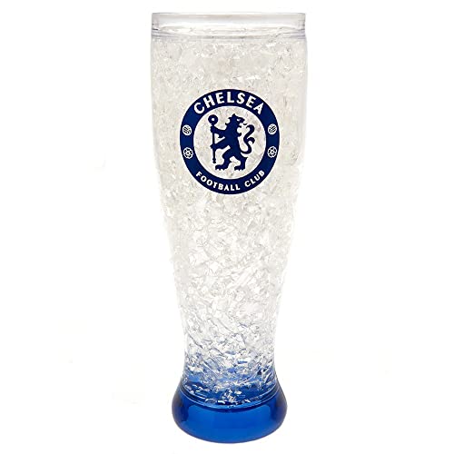 Chelsea FC - Bierkrug für Gefrierschrank, schlankes Design, Transparent, Königsblau, One size von Chelsea