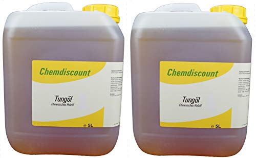 10Liter (2x 5Liter) Tungöl (echtes chinesisches Holzöl) von Chemdiscount