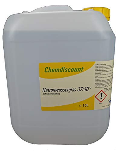 10Liter (ca. 13,5kg) Natronwasserglas 37/40°, Natriumsilikat von Chemdiscount
