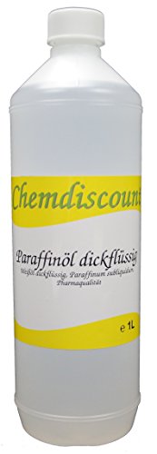 Chemdiscount 1Liter Paraffinöl dickflüssig, entspricht Ph.Eur, medizinisch, Paraffinum Subliquidum, Pharmaqualität von Chemdiscount