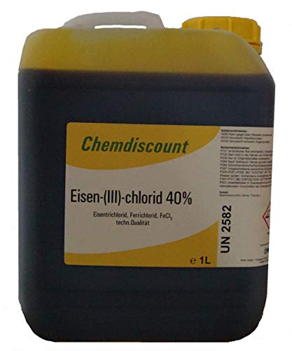 5Liter (7kg) Eisen-III-chlorid 40% ige Lösung Eisenchlorid Eisentrichlorid Ätzmittel von Chemdiscount