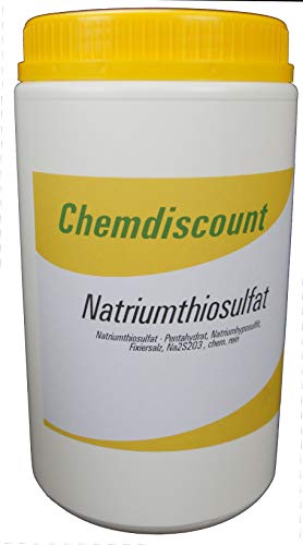Chemdiscount 1kg Natriumthiosulfat (-penthydrat), Na2S2O3, Fixiersalz, Chem. rein. von Chemdiscount