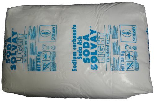 Chemdiscount 25kg Soda Pulver (Waschsoda Natriumcarbonat Na2CO3 Soda leicht), techn. Qualität, Sackware von Chemdiscount