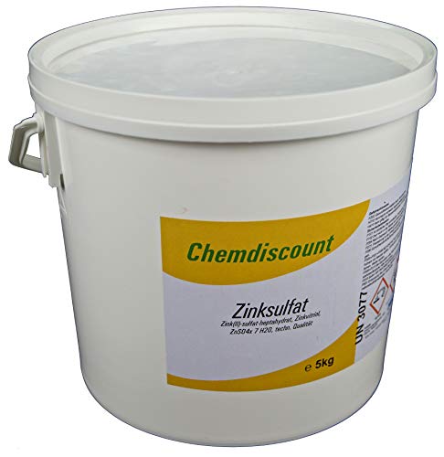 Chemdiscount 5kg Zinksulfat ZnSO4 Zinkvitriol (-Heptahydrat) von Chemdiscount