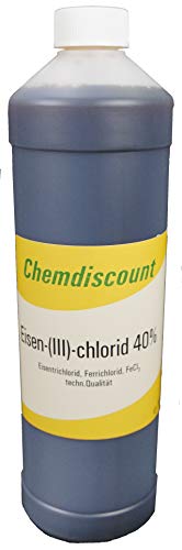 Chemdiscount 1Liter Eisen-III-chlorid (40% ige Lösung) (ca.1,5kg), Eisenchlorid, Ätzmittel von Chemdiscount