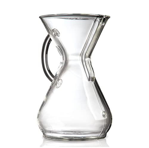 Chemex Pour-Over-Kaffeemaschine aus Glas – Serie mit Glasgriff – 8 Tassen – Exklusive Verpackung Chemex Pour-Over-Kaffeemaschine aus Glas – Serie mit Glasgriff – 8 Tassen – Exklusive Verpackung von Chemex