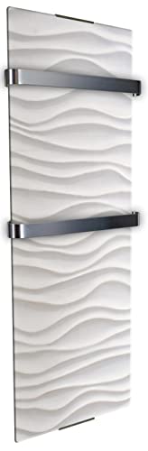 CHEMIN'ARTE Badheizkörper Elektrisch 1200W, Handtuchwärmer Elektrisch, Handtuchtrockner Elektrisch, Handtuchheizkörper Elektrisch Termostat Wärmeabgabe, 120x46cm, Wellendekor CHEMIN'ARTE Badheizkörper Elektrisch 1200W, Handtuchwärmer Elektrisch, Handtuchtrockner Elektrisch, Handtuchheizkörper Elektrisch Termostat Wärmeabgabe, 120x46cm, Wellendekor von Chemin'Arte