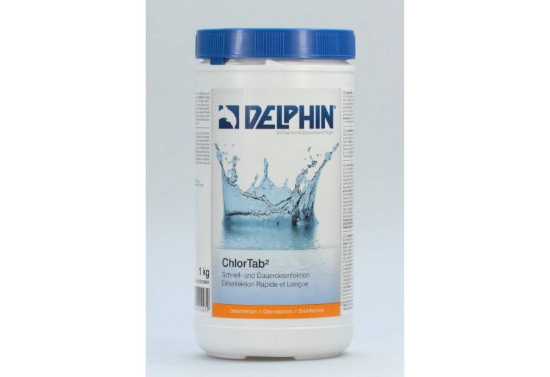 Chemoform Poolpflege Delphin Chlor Tab² 250g Tablette 1 kg Schnelldesinfektion von Chemoform