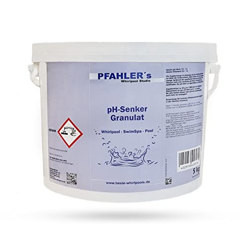 pH Senker Granulat Senker Regulierung Pool Schwimmbad Whirlpool pH Minus (5 KG) von Chemoform.