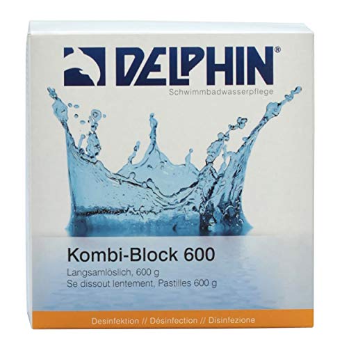 Delphin Chlor Kombi Block 600 g Dauerdesinfektion Pooldesinfektion 0506001 von Chemoform