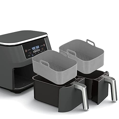 Chen0-super Heißluftfritteuse aus Silikon - Quadratischer Silikontopf für Heißluftfritteuse und Mikrowelle mit leicht zu reinigendem Design - Air Fryer Zubehör zum Backen von Chen0-super