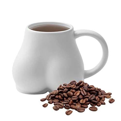 Chen0-super Hintern Becher,Hintern Becher Kaffeetasse | Butt Shaped Ceramic Coffee Mug Cup, Neuheit Butt Coffee Mug Hip Tea Cup für Zuhause und Büro - Weiß von Chen0-super