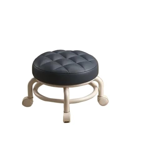 ChenYuNiu Hocker auf Rädern Verstellbarer Hocker Kleiner Hocker auf den Rollen mit geringer Rollstuhl mit Rädern für zu Hause (schwarzer Hocker) von ChenYuNiu