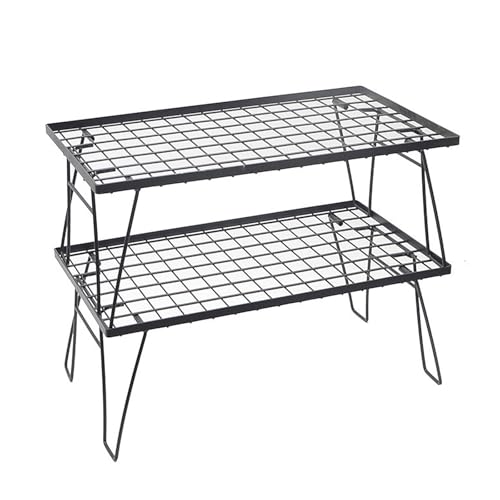 ChenYuNiu Tragbarer Klappgrill zum Camping - Leichter Metallständer mit Mesh -Desktop für Küche im Freien, Grill, Picknick, Wohnmobil, Strandparty von ChenYuNiu