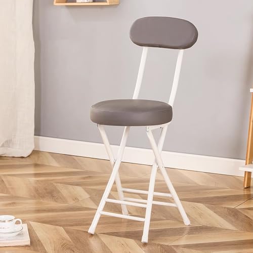 ChenYuNiu Tragbarer Klapphocker mit der Rückenlehne - Leichter gepolsterter Innenstuhl für den Heimgebrauch - Komfortables Design für einfache Lagerung und Mobilität von ChenYuNiu