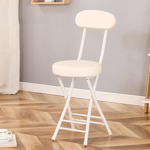 ChenYuNiu Tragbarer Klapphocker mit der Rückenlehne - Leichter gepolsterter Innenstuhl für den Heimgebrauch - Komfortables Design für einfache Lagerung und Mobilität von ChenYuNiu