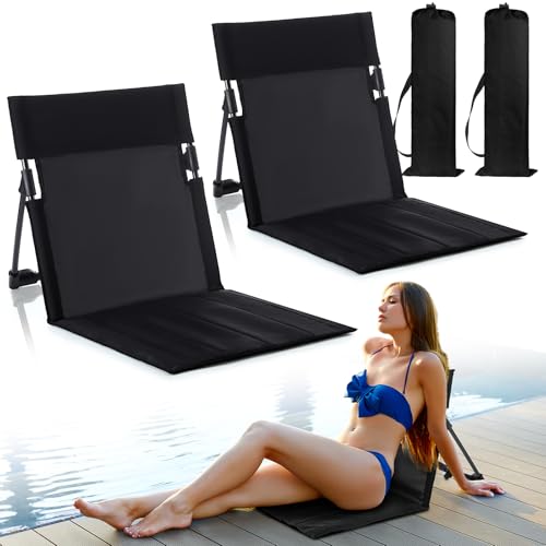 Klappbare Poolstühle - Tragbare Flipstühle für Strand, Pool, Camping und Picknick - 2 PCs schwarz Klappbare Poolstühle - Tragbare Flipstühle für Strand, Pool, Camping und Picknick - 2 PCs schwarz von ChenYuNiu