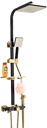 Luxus Messing Gold Schwarz Malerei Badezimmer Badewanne Wasserhahn Handheld Duschkopf Dusche Wasserhahn Handsprühmischer Tap Commodity Tablett Haushalt Wasserhähne von ChenYuNiu