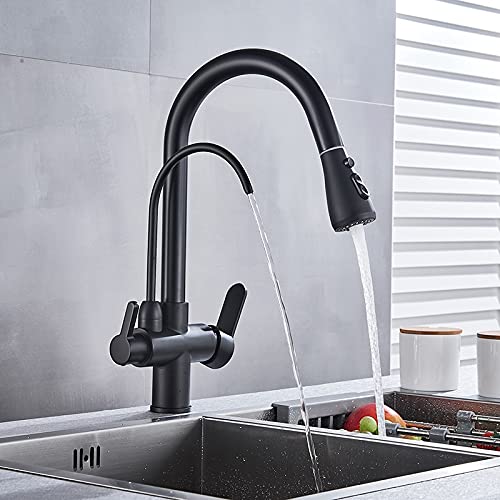 Mattschwarze Küchenspüle Mischmischungshackt mit Wasserfilter Dual Griff Wasserhahn 360 -Grad -Rotationsdeck Einfach zu installieren Wasserreinigifikationsfunktion Stilvoll und funktional Mattschwarze Küchenspüle Mischmischungshackt mit Wasserfilter Dual Griff Wasserhahn 360 -Grad -Rotationsdeck Einfach zu installieren Wasserreinigifikationsfunktion Stilvoll und funktional von ChenYuNiu