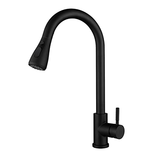 Touch Sensor Küchenspüle Mischhahn Wasserhahn mit Auszug Sprühgerät, Küchenarmäuren Edelstahl Schwenkern heißes und kaltes Wasser Multifunktionsspüle Wasserhahn-Schwarz von ChenYuNiu