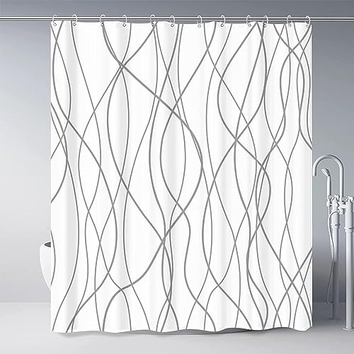 Chenbing Art Modern Bedruckte Wasserdichter Textil Duschvorhang 140x203cm Antischimmel Schnell Trocknend Badezimmer Vorhang für Badewanne und Bad mit 12 Duschvorhängeringen Waschbarer Duschvorhang Chenbing Art Modern Bedruckte Wasserdichter Textil Duschvorhang 140x203cm Antischimmel Schnell Trocknend Badezimmer Vorhang für Badewanne und Bad mit 12 Duschvorhängeringen Waschbarer Duschvorhang von Chenbing Art