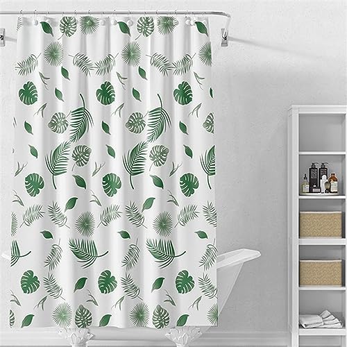 Duschvorhang Polyster Peva 80x200cm Wasserdicht Anti-Schimmel Shower Curtains aus Waschbar Schnell Trocknend Badvorhang für Badezimmer, Badewanne mit 12 Duschvorhängeringen von Chenbing Art